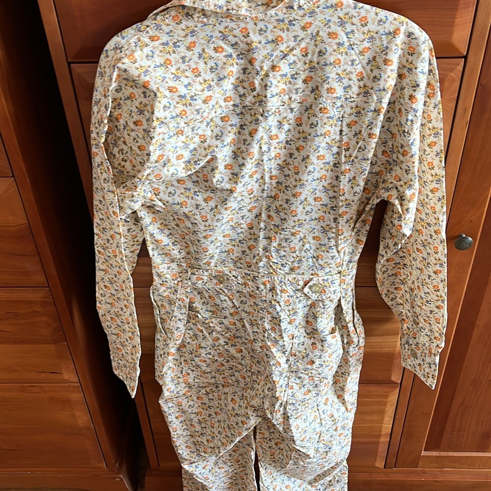 Lou & Grey vintage style floral long sleeve jumpsuit size XS - Picture 2 of 5